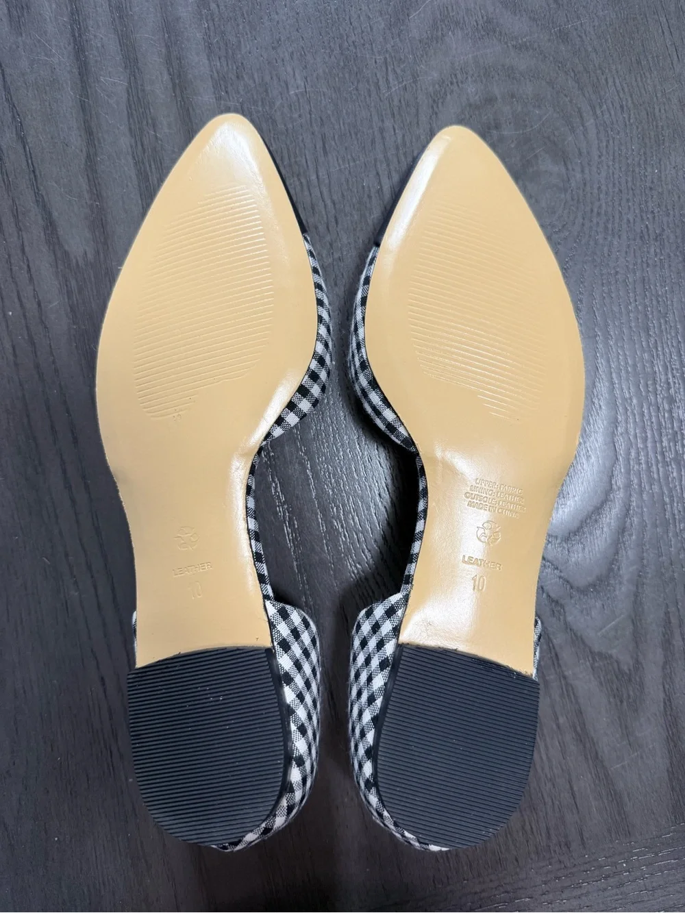 J.Jill Gingham Pointed Toe d’Orsay Flats – Women’s Size 10